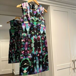 Milly floral print sleeveless shift dress